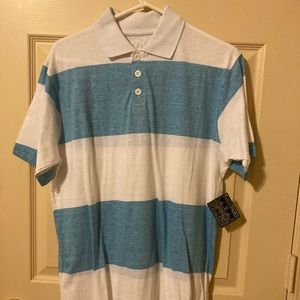 Straight Faded Men’s Stripped Polo Shirt  NWT